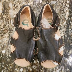 Livie & Luca Black Leather Kids Sandals